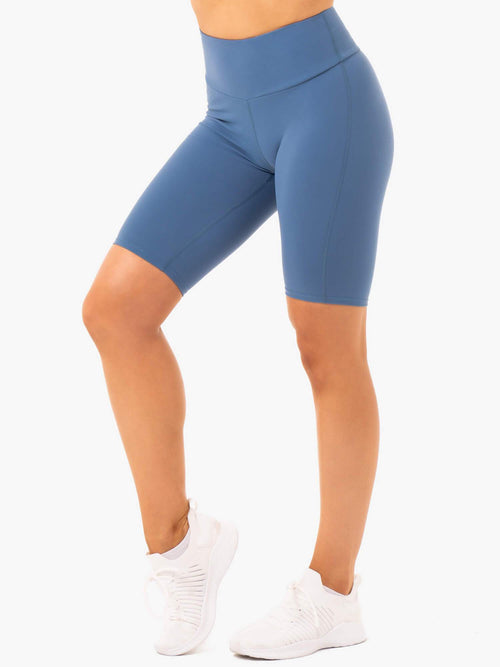 Staples Bike Shorts Steel Blue