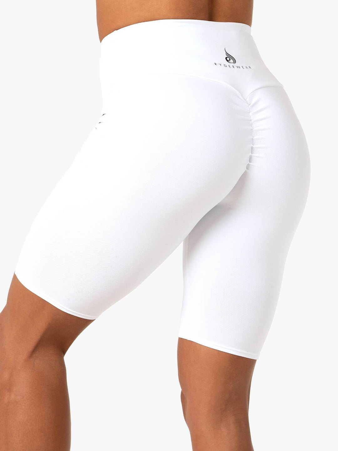 Staples Bike Shorts - White Clothing Ryderwear 