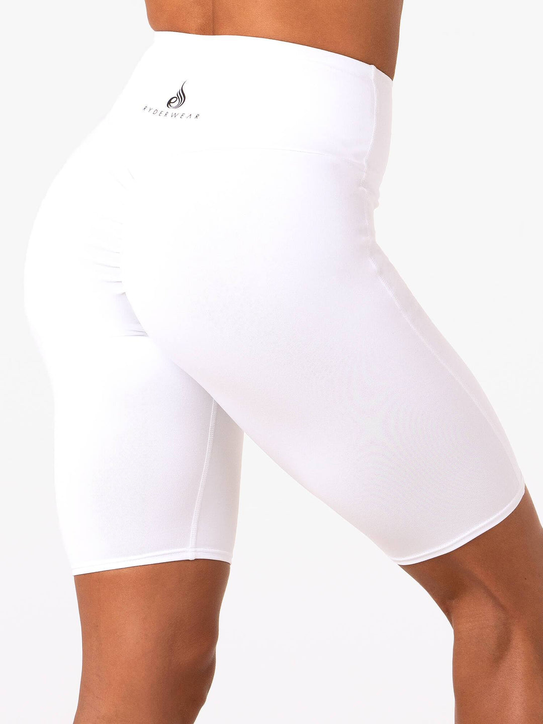 Staples Bike Shorts - White Clothing Ryderwear 