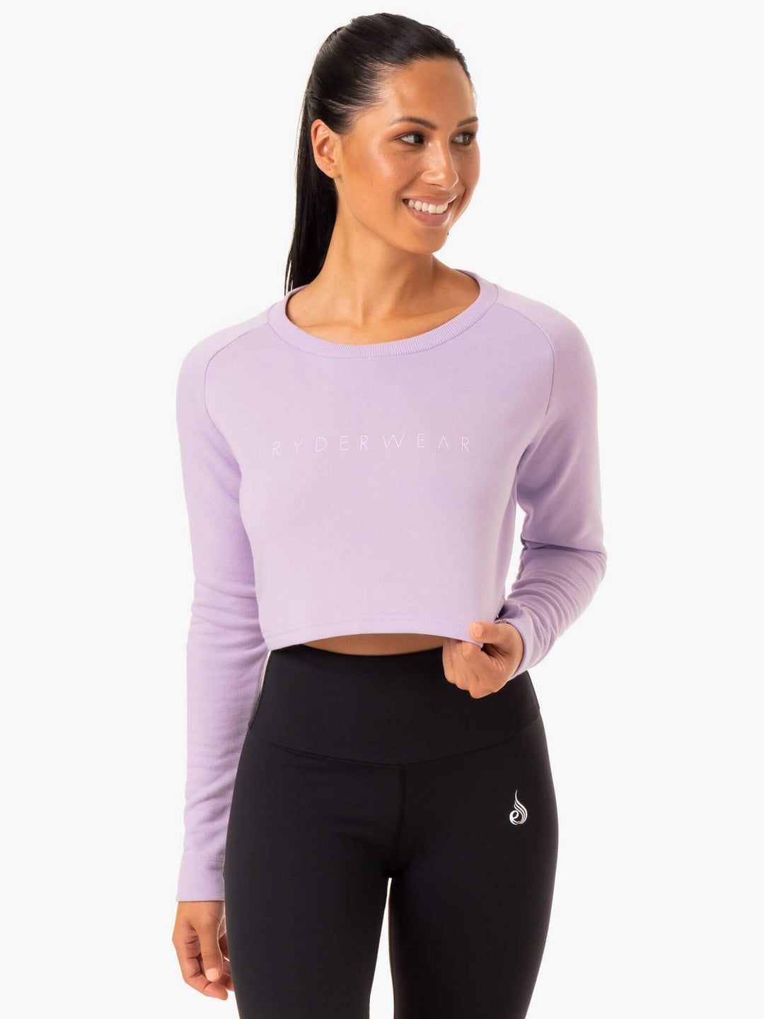 Staples Cropped Sweater - Lilac Clothing Ryderwear 