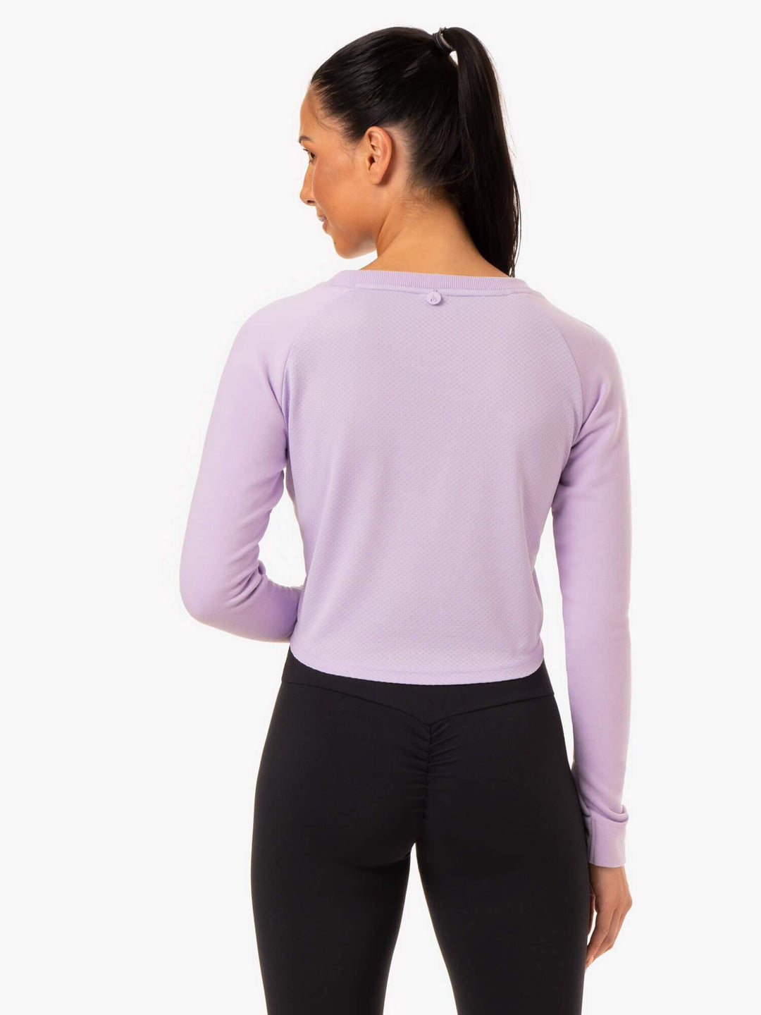 Staples Cropped Sweater - Lilac Clothing Ryderwear 