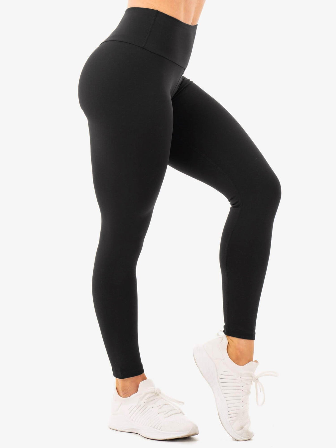 Staples High Waisted Leggings - Black Clothing Ryderwear 