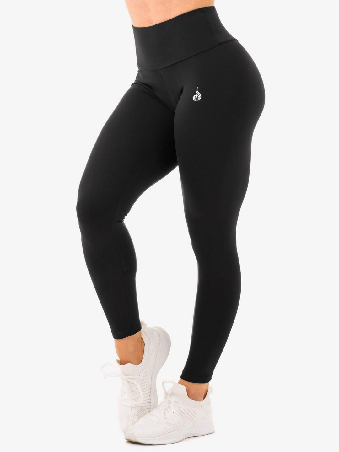 Staples High Waisted Leggings - Black Clothing Ryderwear 