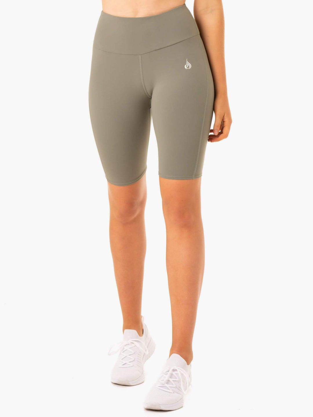 Staples Scrunch Bum Bike Shorts - Khaki Clothing Ryderwear 