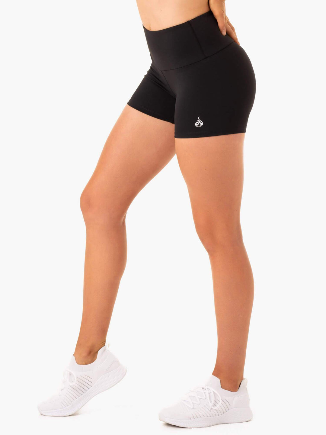 Staples Scrunch Bum Booty Shorts - Black Clothing Ryderwear 