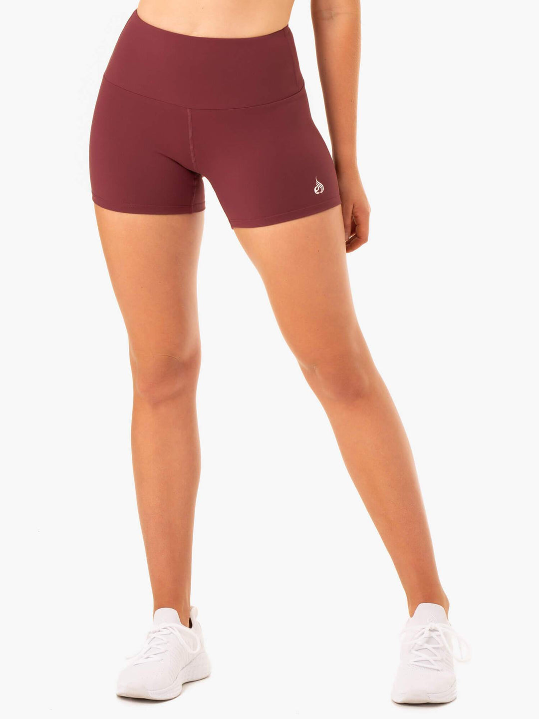 Staples Scrunch Bum Booty Shorts - Burgundy Clothing Ryderwear 