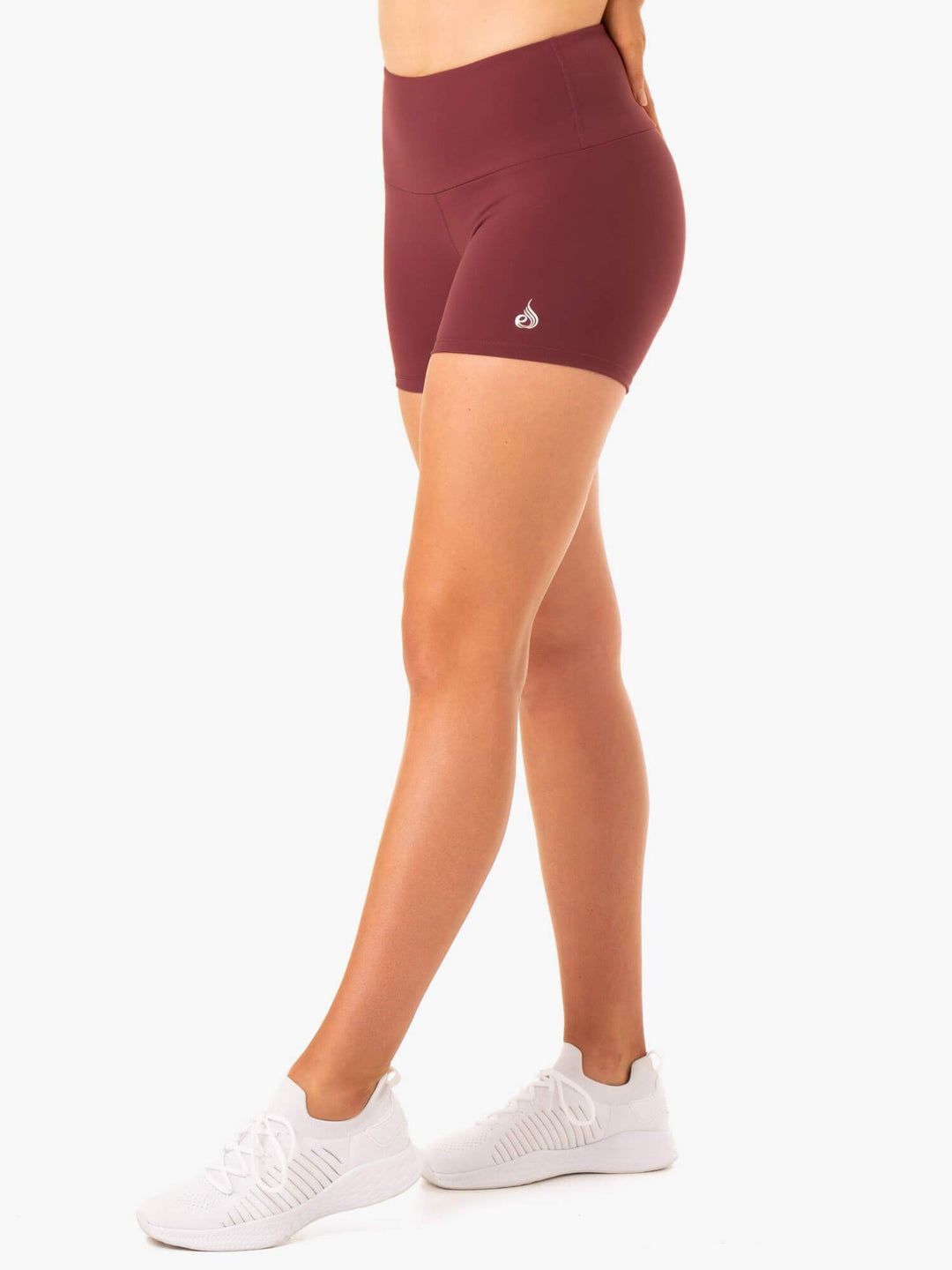 Staples Scrunch Bum Booty Shorts - Burgundy Clothing Ryderwear 