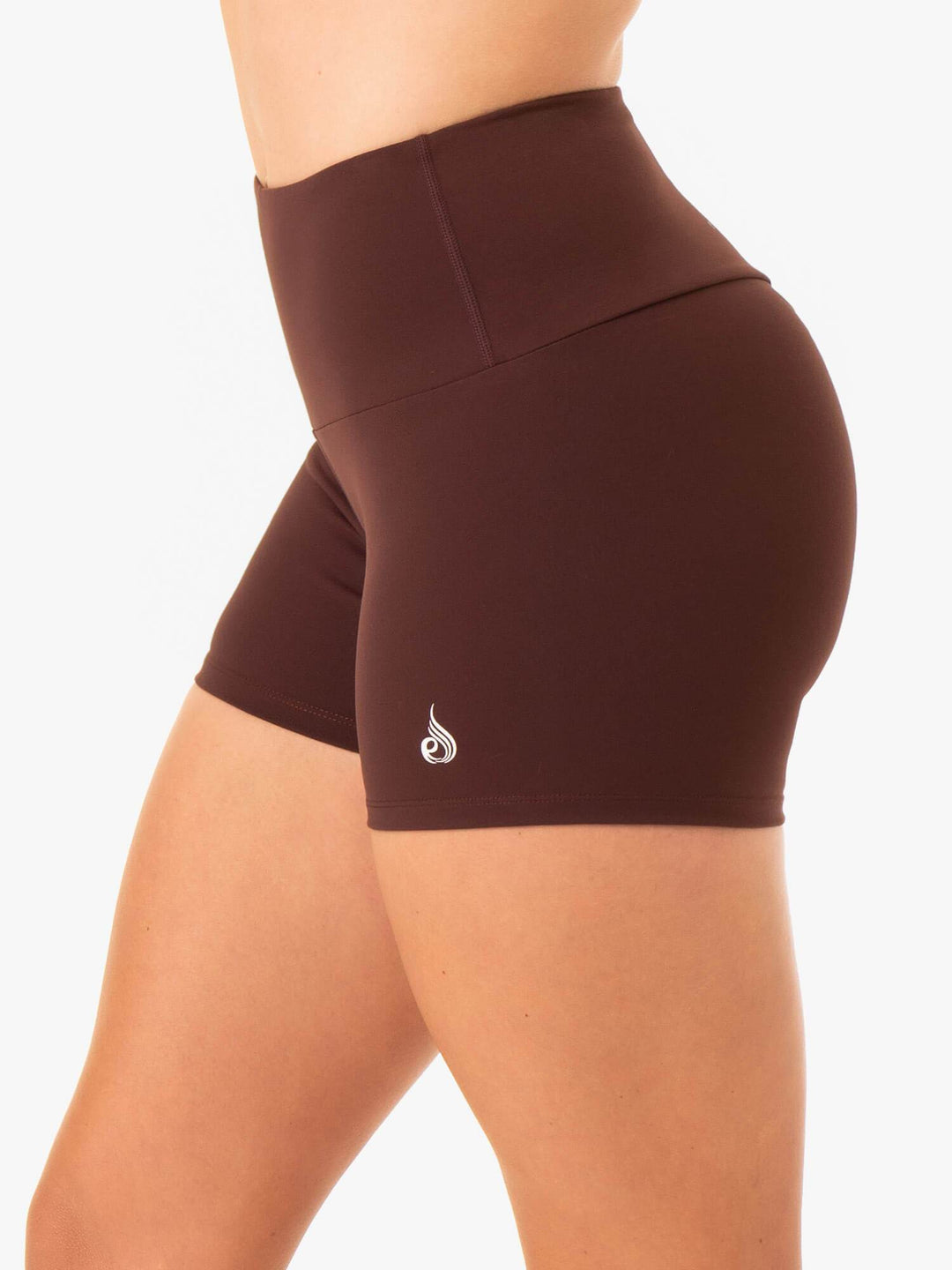 Staples Scrunch Bum Booty Shorts - Chocolate Clothing Ryderwear 