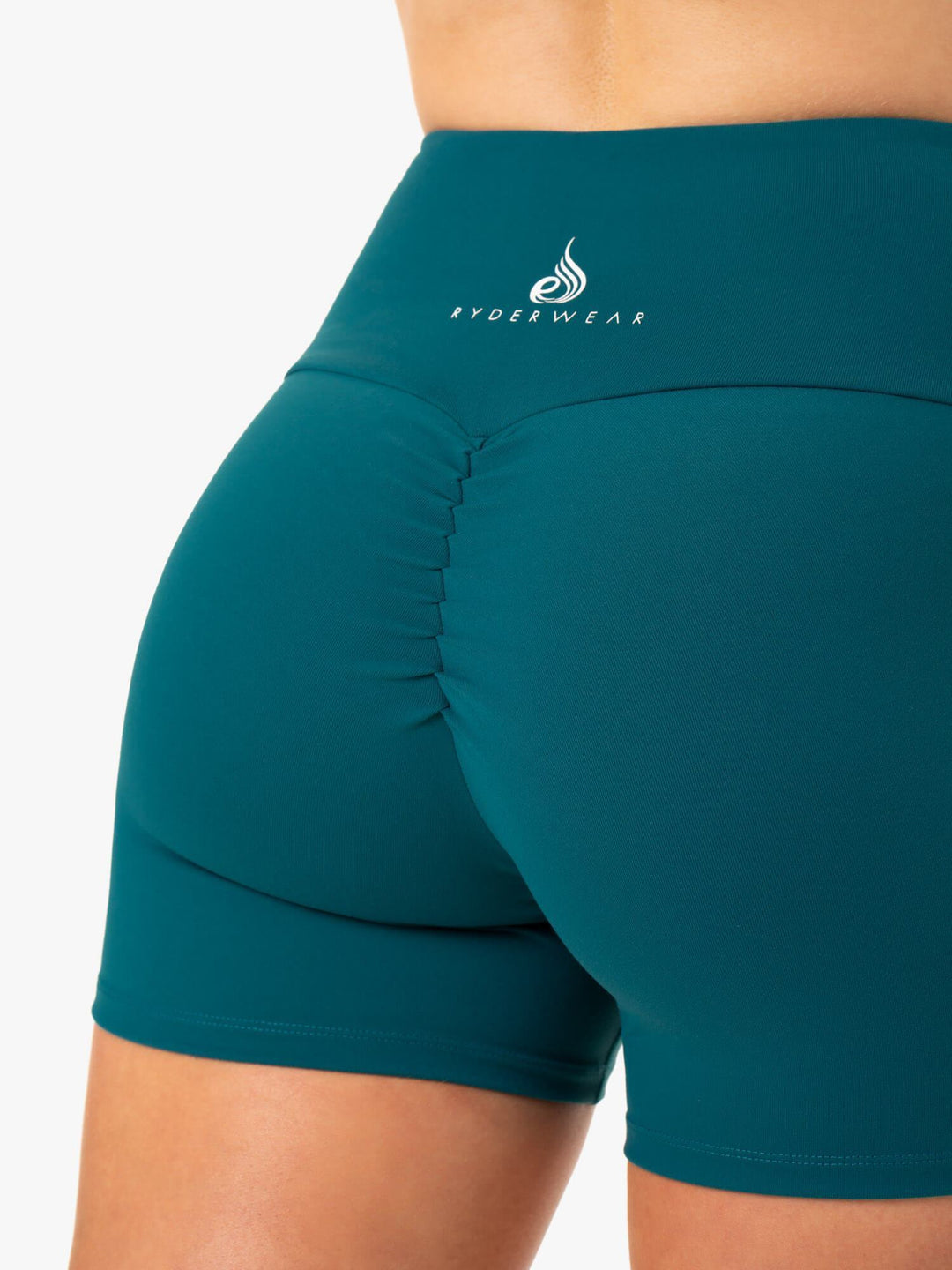 Staples Scrunch Bum Booty Shorts - Emerald Clothing Ryderwear 