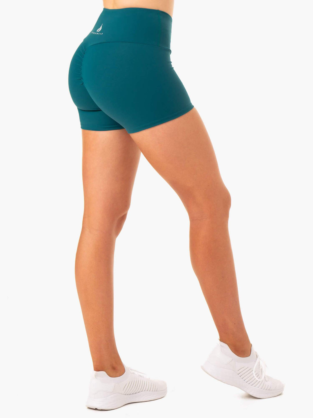 Staples Scrunch Bum Booty Shorts - Emerald Clothing Ryderwear 