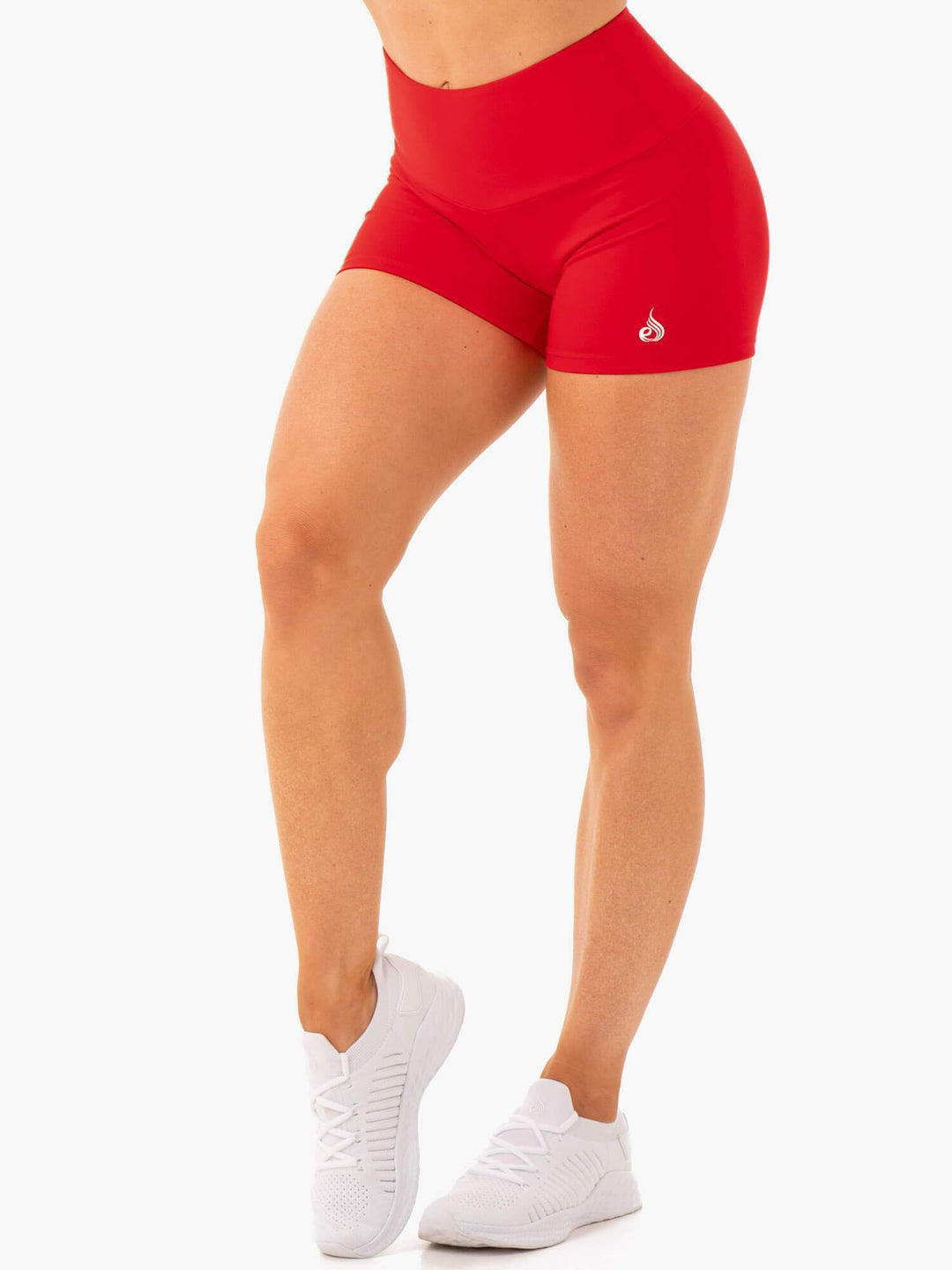 Staples Scrunch Bum Booty Shorts - Red Clothing Ryderwear 