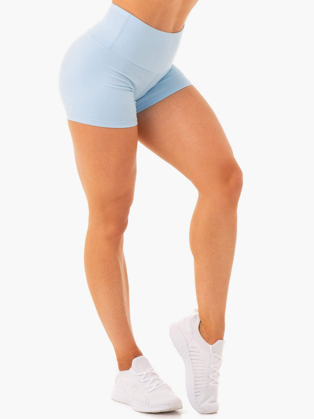 Staples Scrunch Bum Booty Shorts - Sky Blue Clothing Ryderwear 