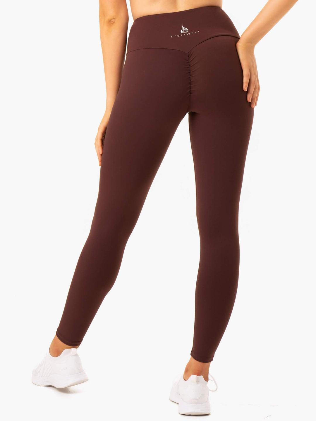 Staples Scrunch Bum Leggings - Chocolate Clothing Ryderwear 