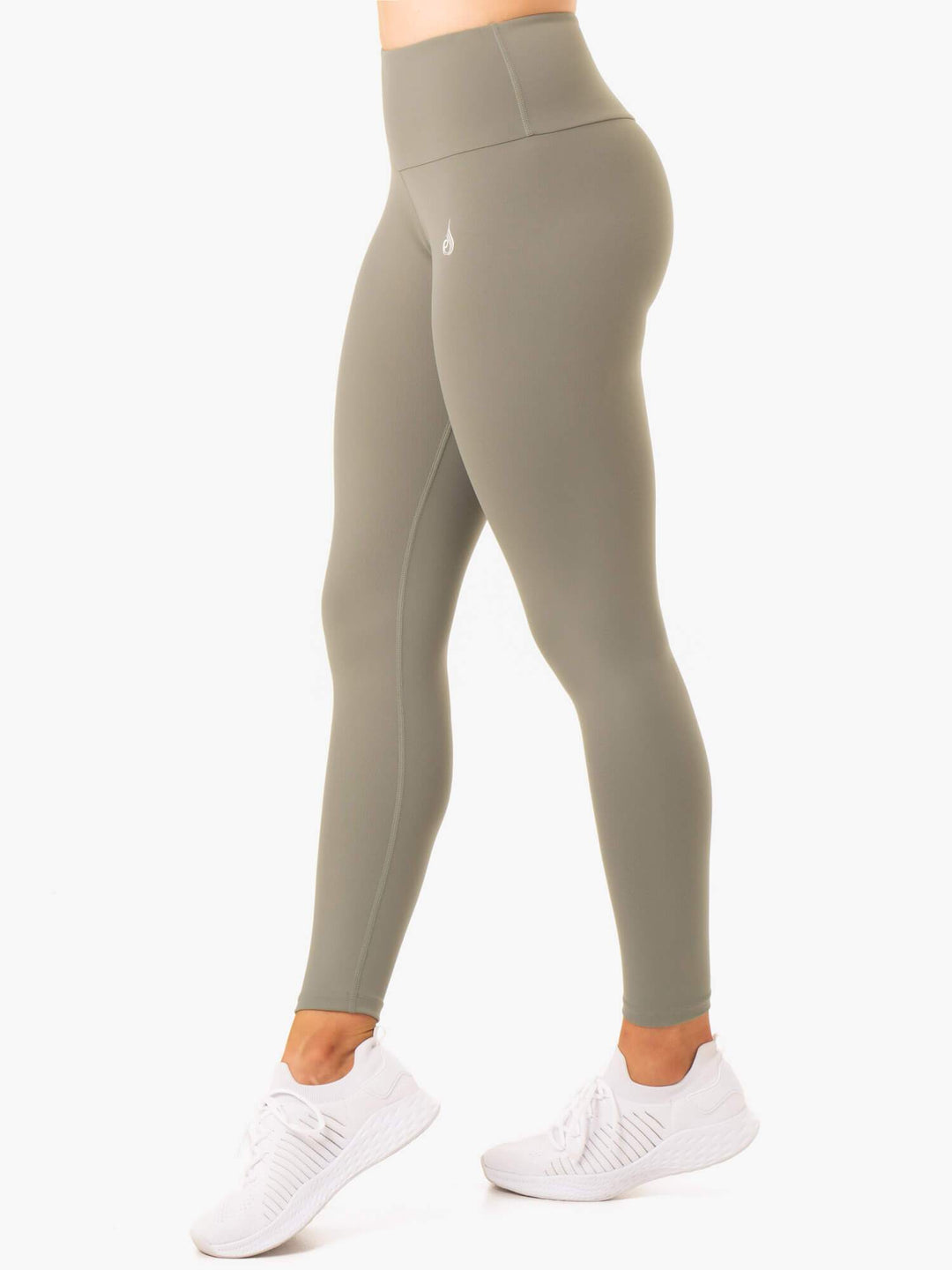 Staples Scrunch Bum Leggings - Khaki Clothing Ryderwear 