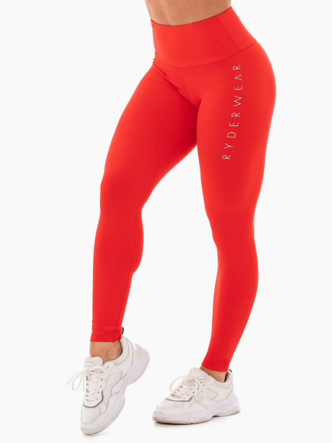 Staples Scrunch Bum Leggings - Red Clothing Ryderwear 