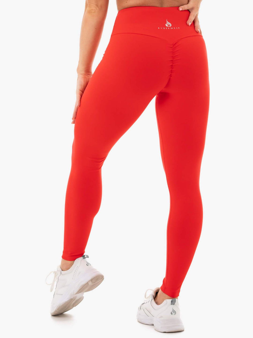 Staples Scrunch Bum Leggings - Red Clothing Ryderwear 