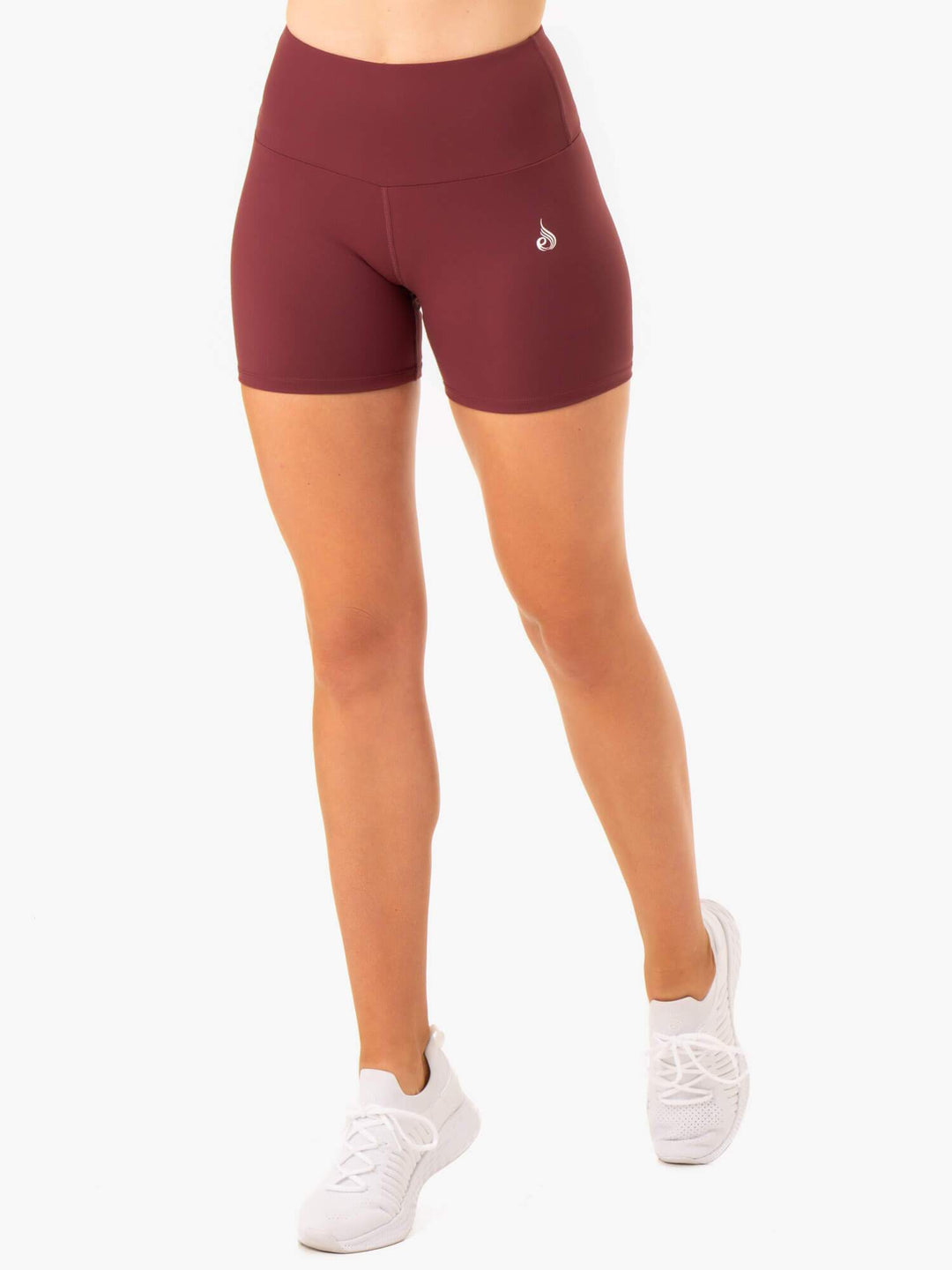 Staples Scrunch Bum Mid Length Shorts - Burgundy Clothing Ryderwear 