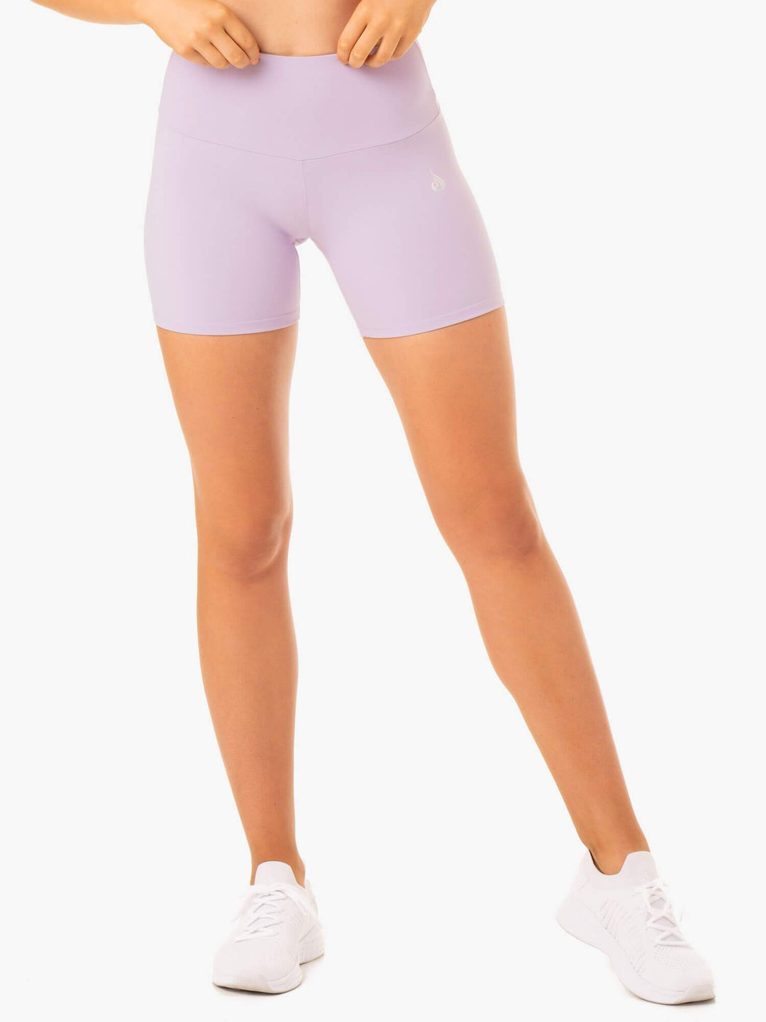 Staples Scrunch Bum Mid Length Shorts - Lilac Clothing Ryderwear 