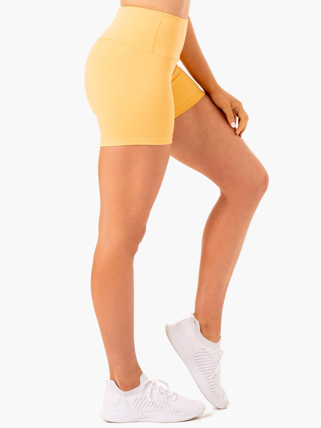 Staples Scrunch Bum Mid Length Shorts - Mango Clothing Ryderwear 