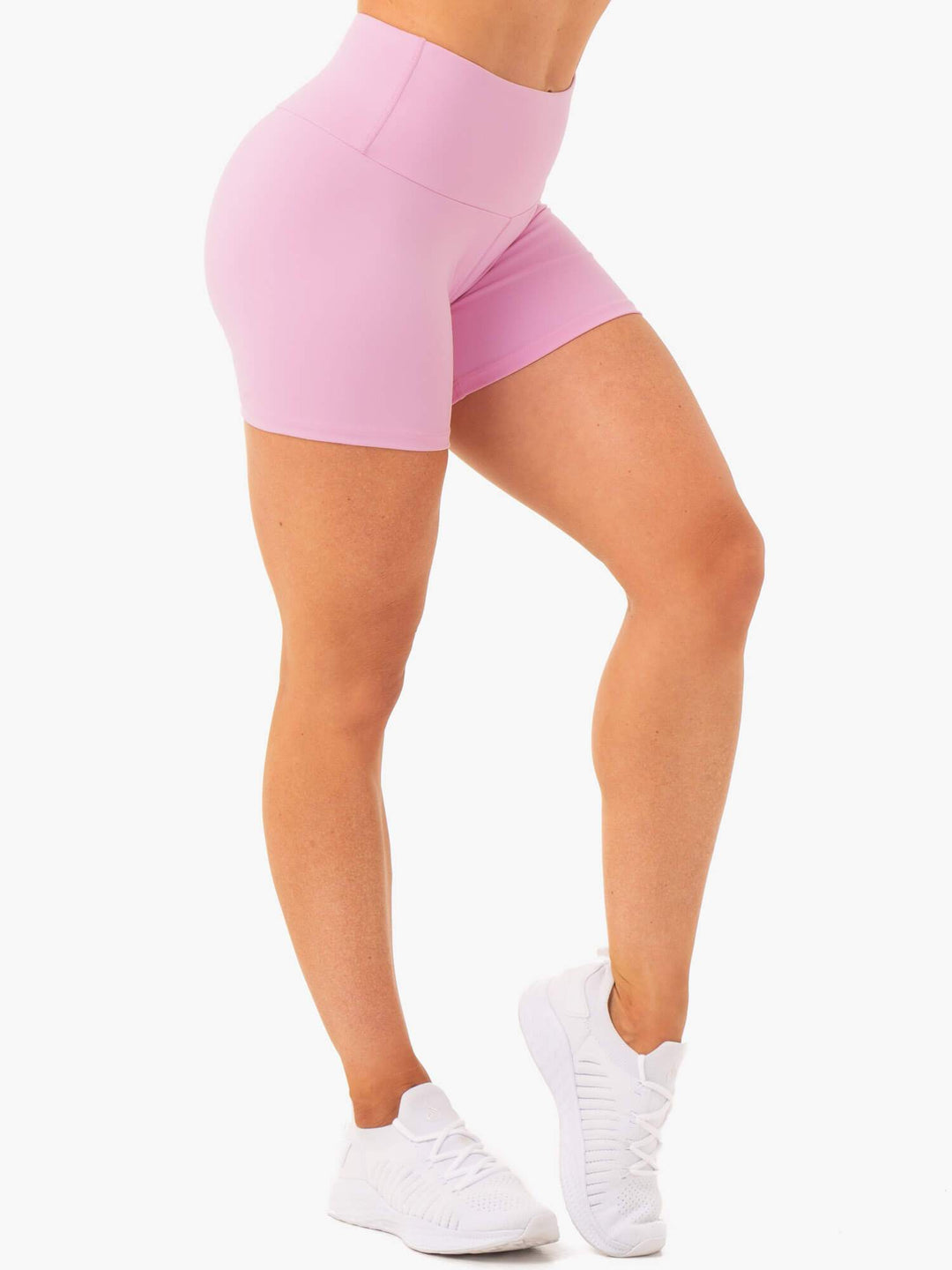 Staples Scrunch Bum Mid Length Shorts - Pink Clothing Ryderwear 