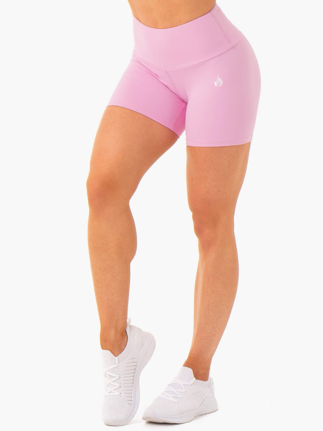 Staples Scrunch Bum Mid Length Shorts - Pink Clothing Ryderwear 