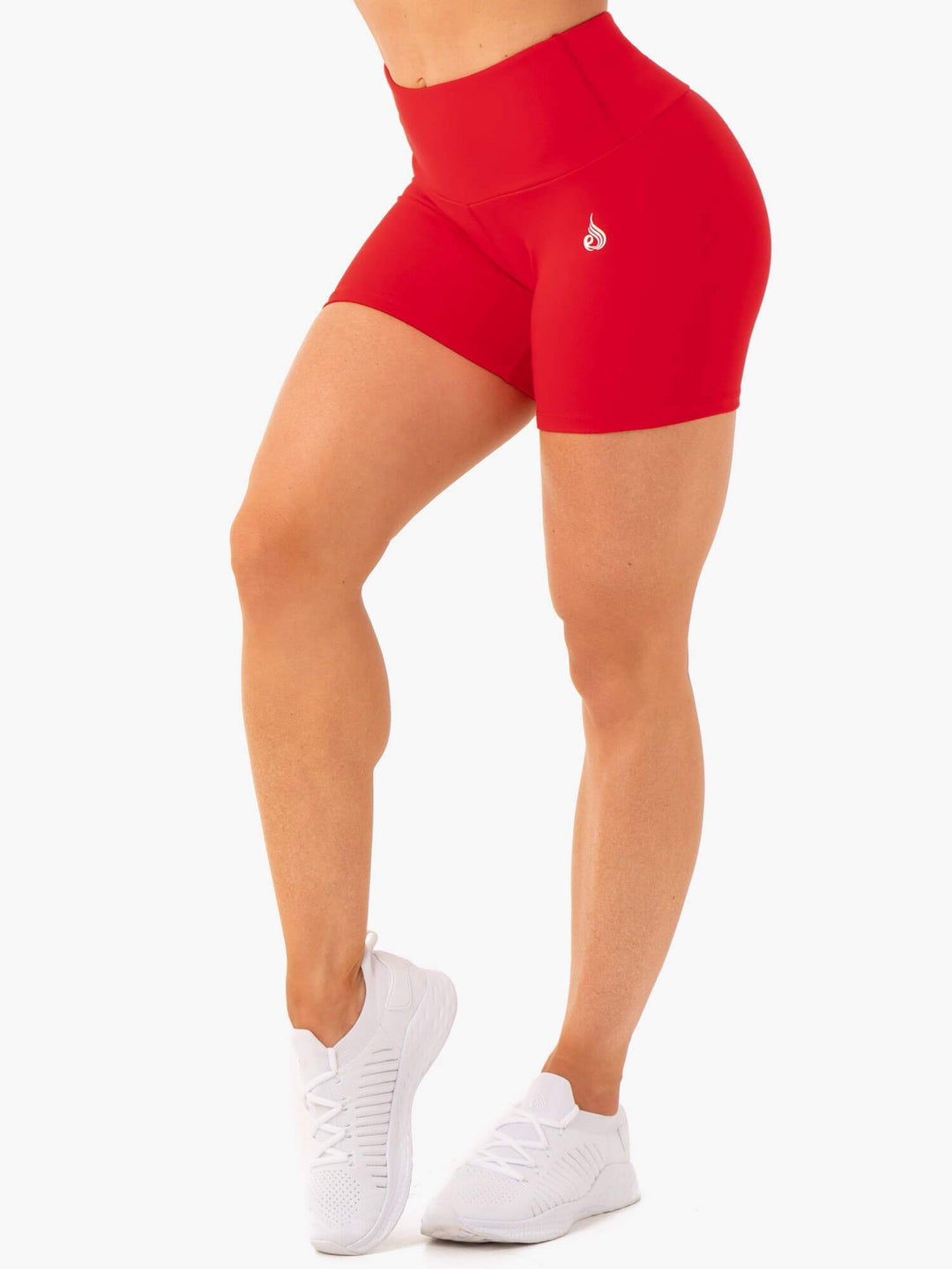 Staples Scrunch Bum Mid Length Shorts - Red Clothing Ryderwear 