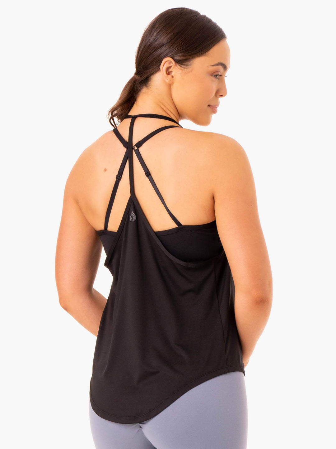 Staples Slinky T-Back - Black Clothing Ryderwear 