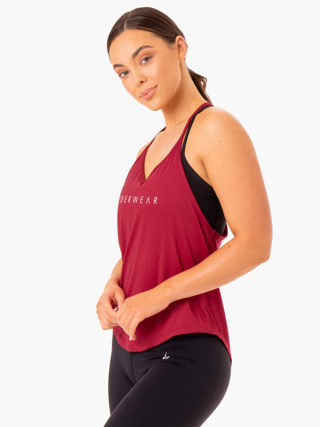 Staples Slinky T-Back - Wine Red Clothing Ryderwear 