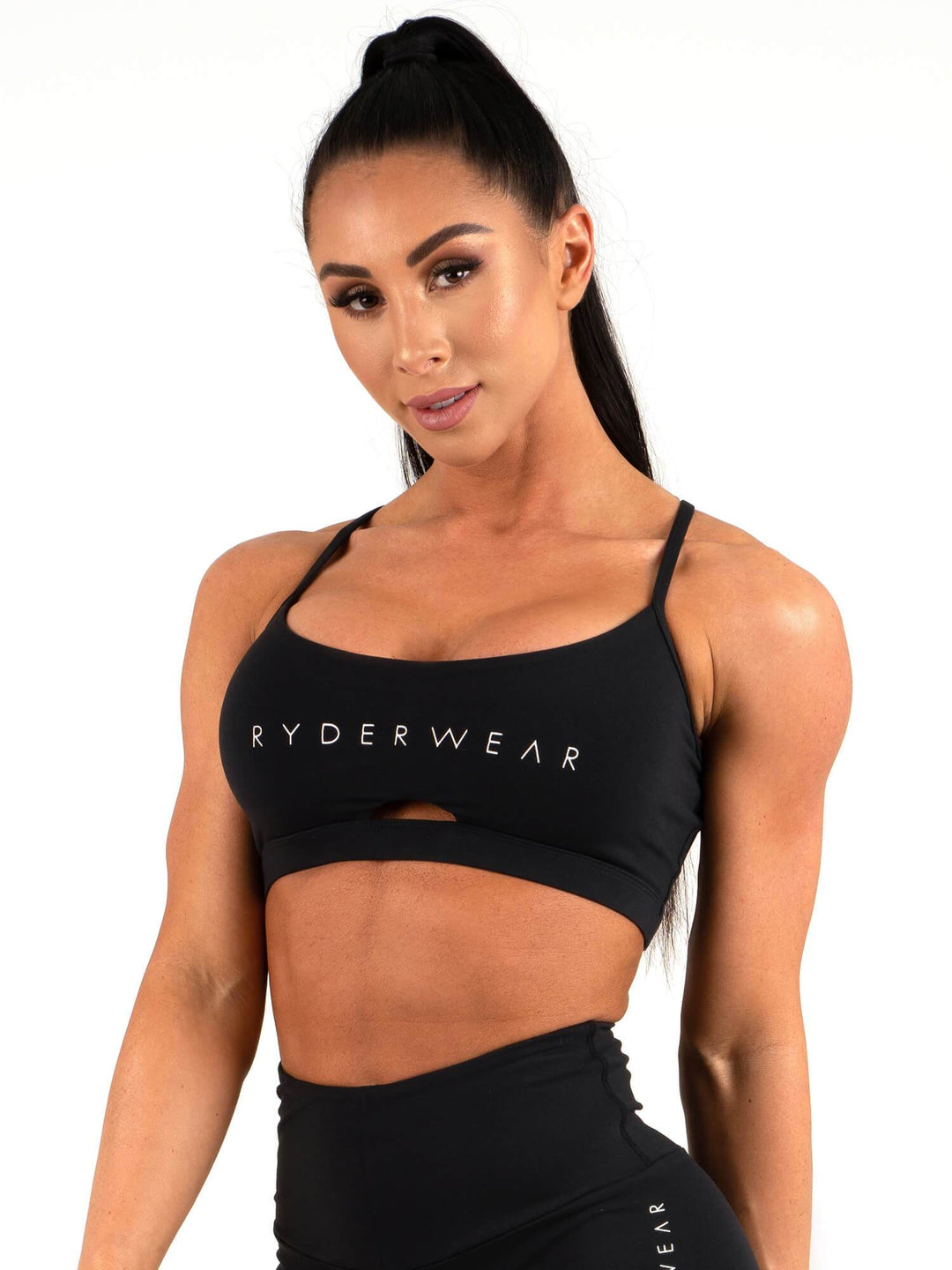 Staples Sports Bra - Black Clothing Ryderwear 