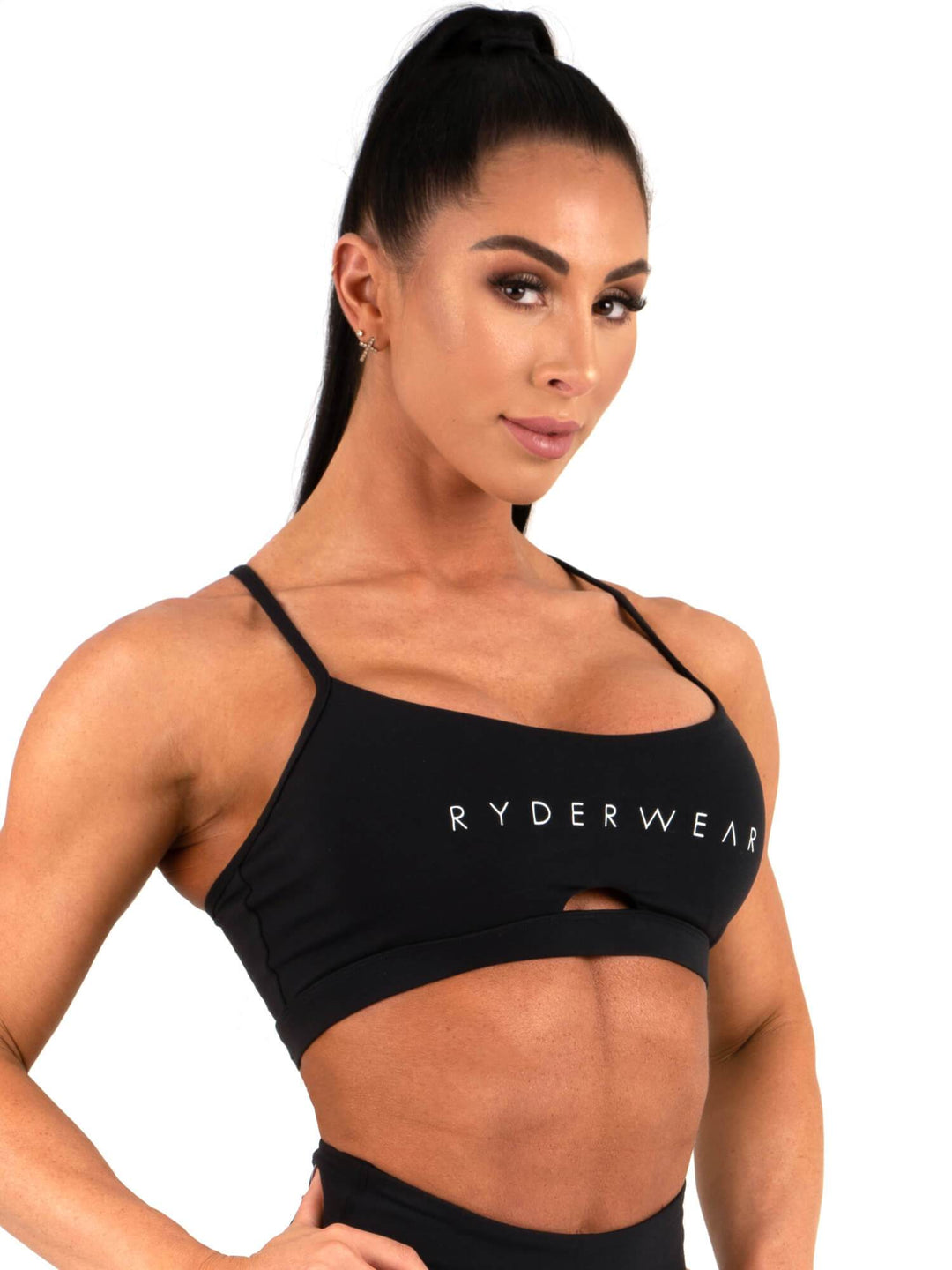 Staples Sports Bra - Black Clothing Ryderwear 