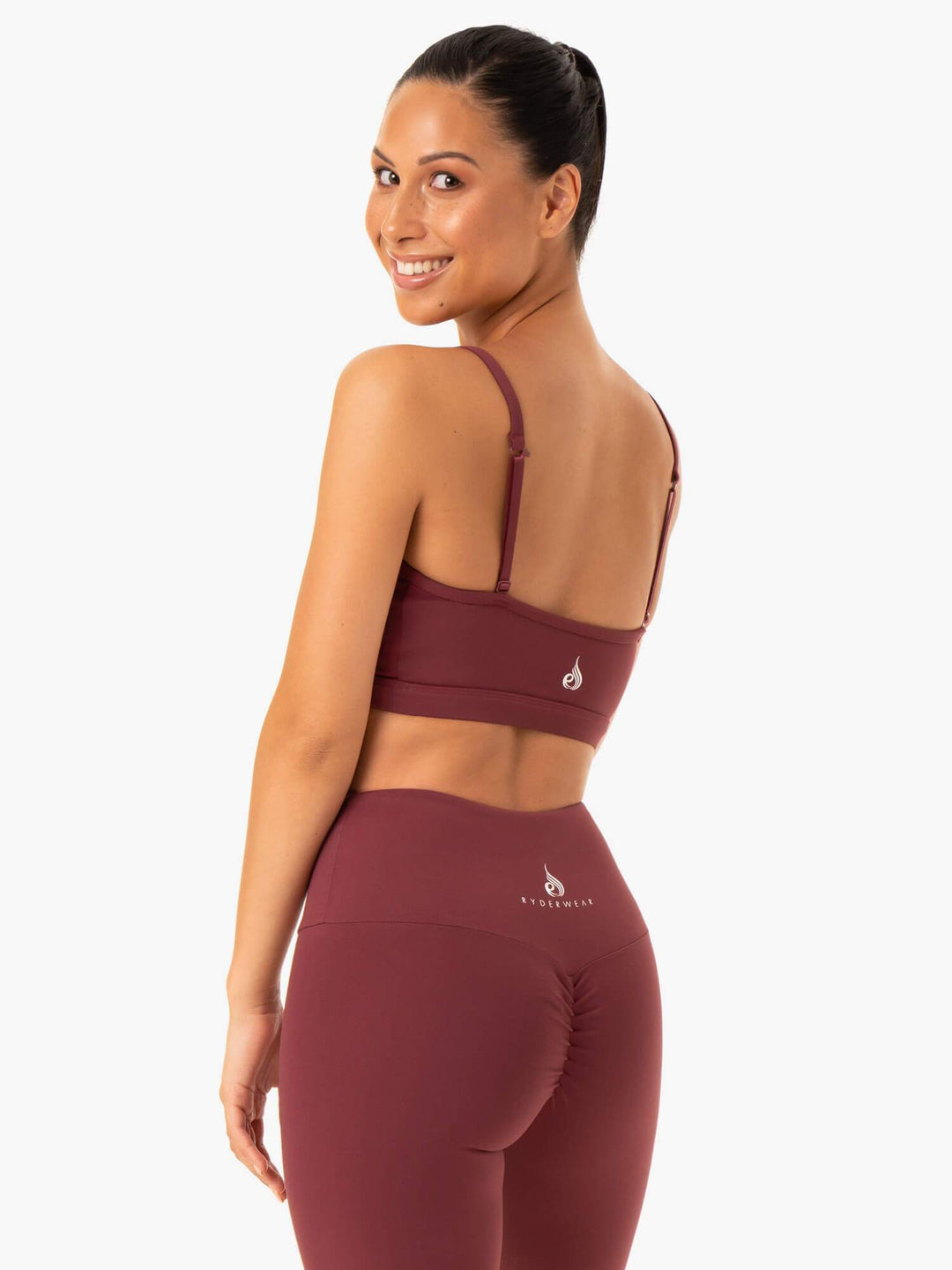 Staples Sports Bra - Burgundy Clothing Ryderwear 