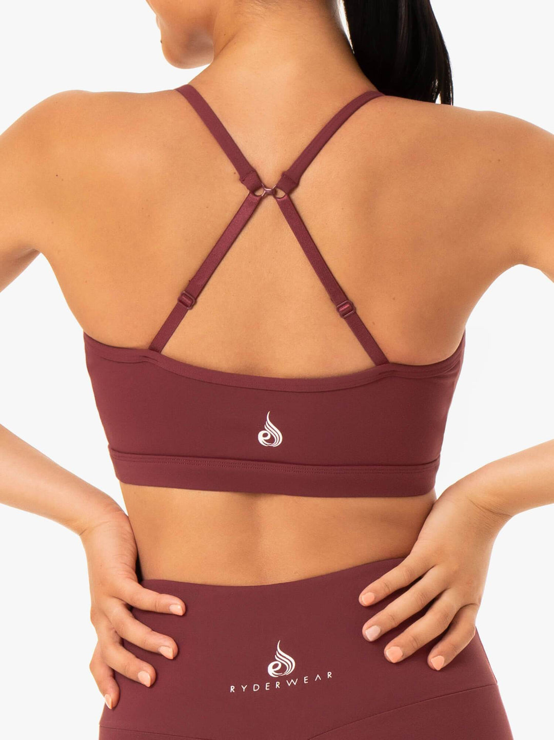 Staples Sports Bra - Burgundy Clothing Ryderwear 