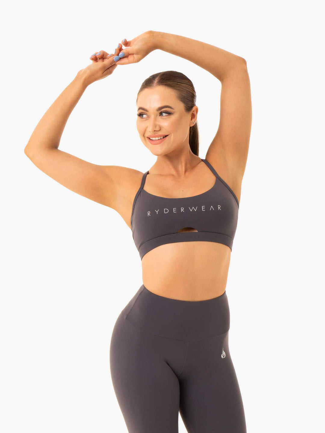 Staples Sports Bra - Charcoal Clothing Ryderwear 