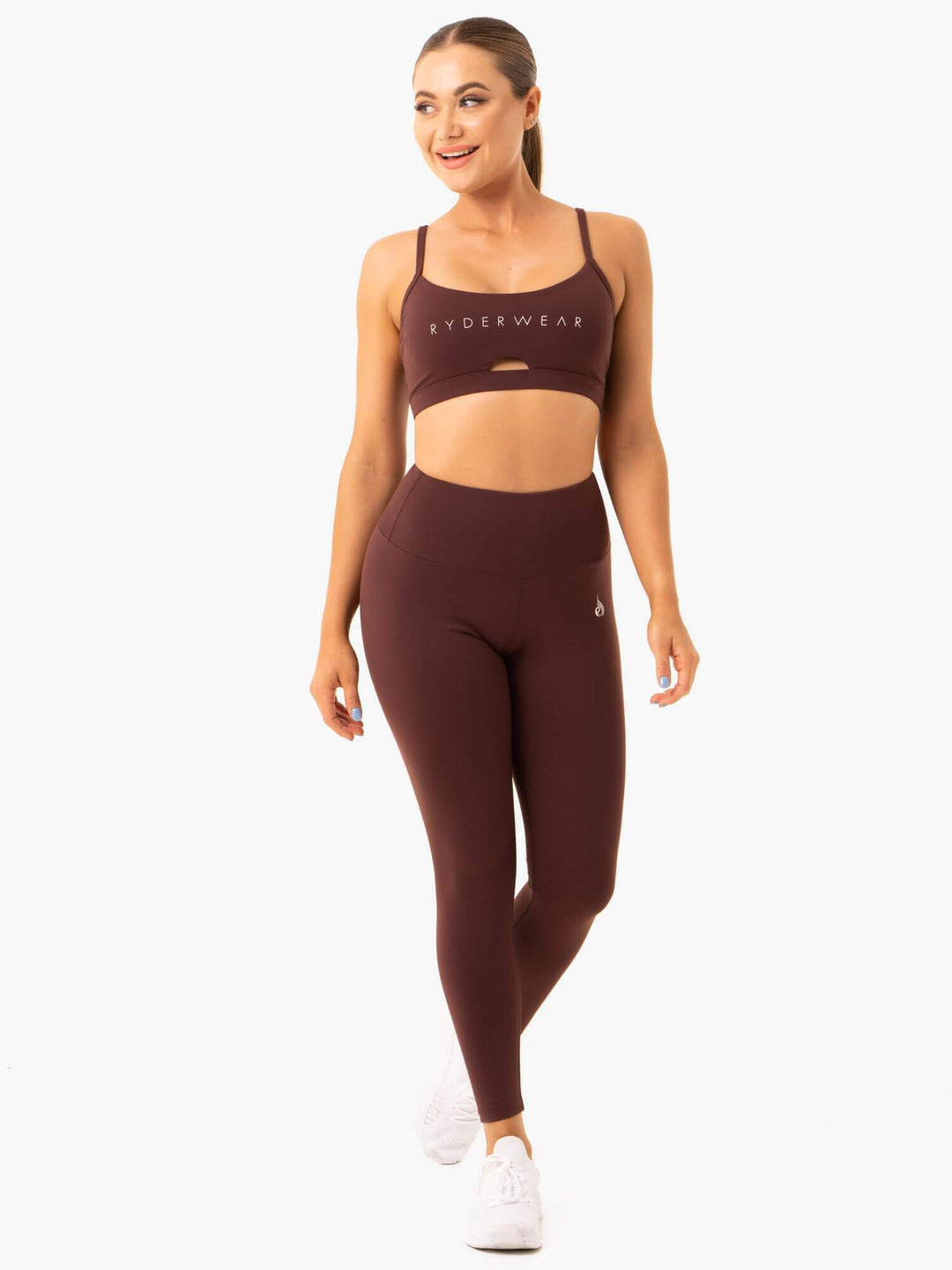 Staples Sports Bra - Chocolate Clothing Ryderwear 