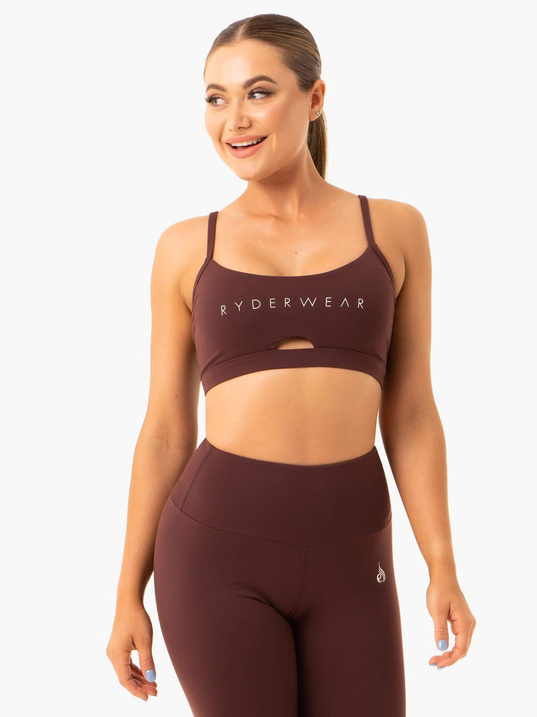 Staples Sports Bra - Chocolate Clothing Ryderwear 