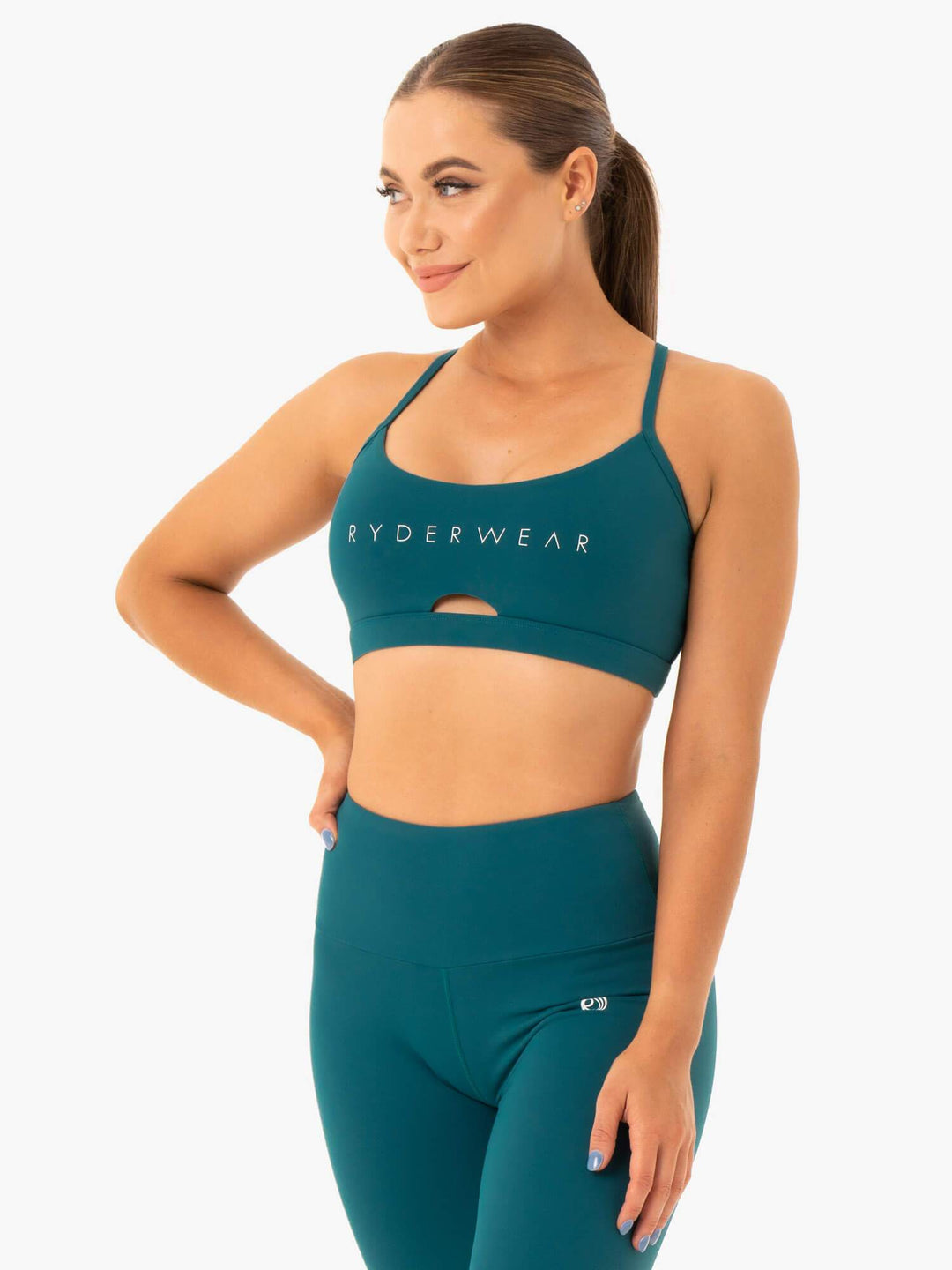 Staples Sports Bra - Emerald Clothing Ryderwear 