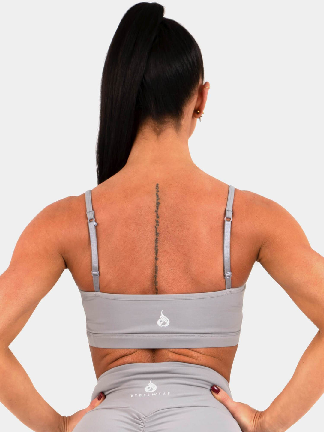 Staples Sports Bra - Grey Clothing Ryderwear 