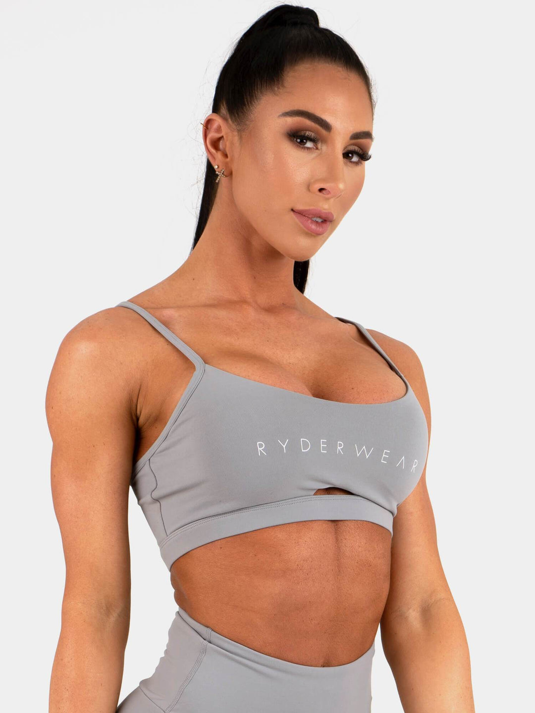 Staples Sports Bra - Grey Clothing Ryderwear 