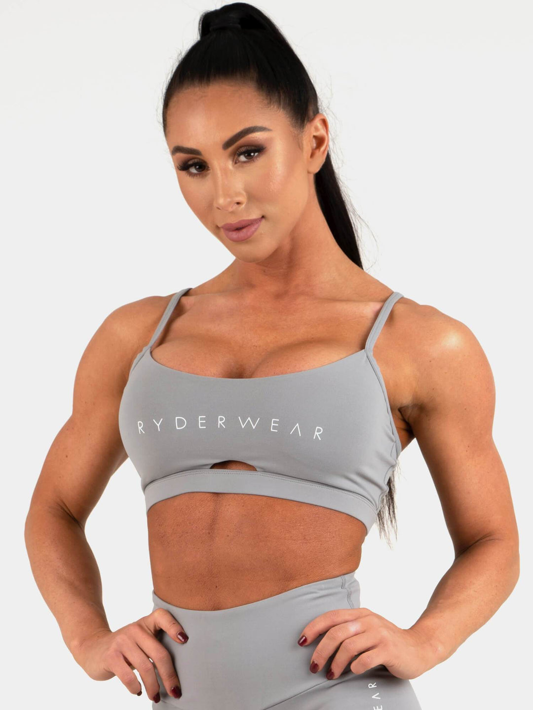 Staples Sports Bra - Grey Clothing Ryderwear 