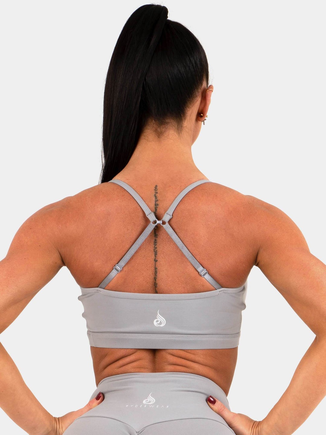 Staples Sports Bra - Grey Clothing Ryderwear 