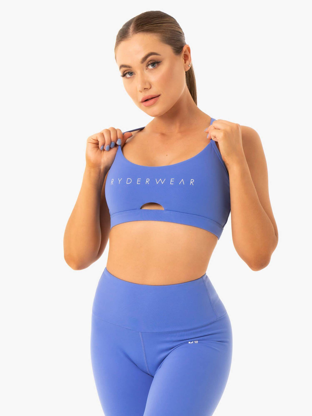 Staples Sports Bra - Iris Blue Clothing Ryderwear 