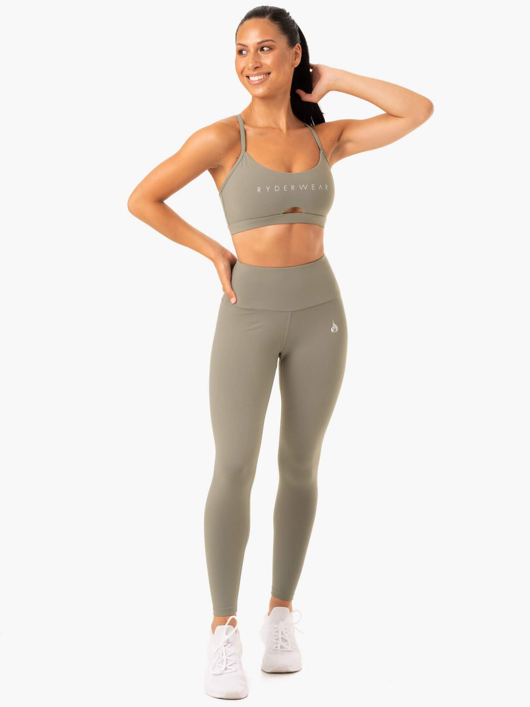 Staples Sports Bra - Khaki Clothing Ryderwear 