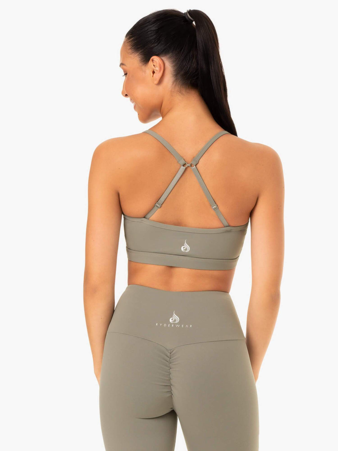 Staples Sports Bra - Khaki Clothing Ryderwear 