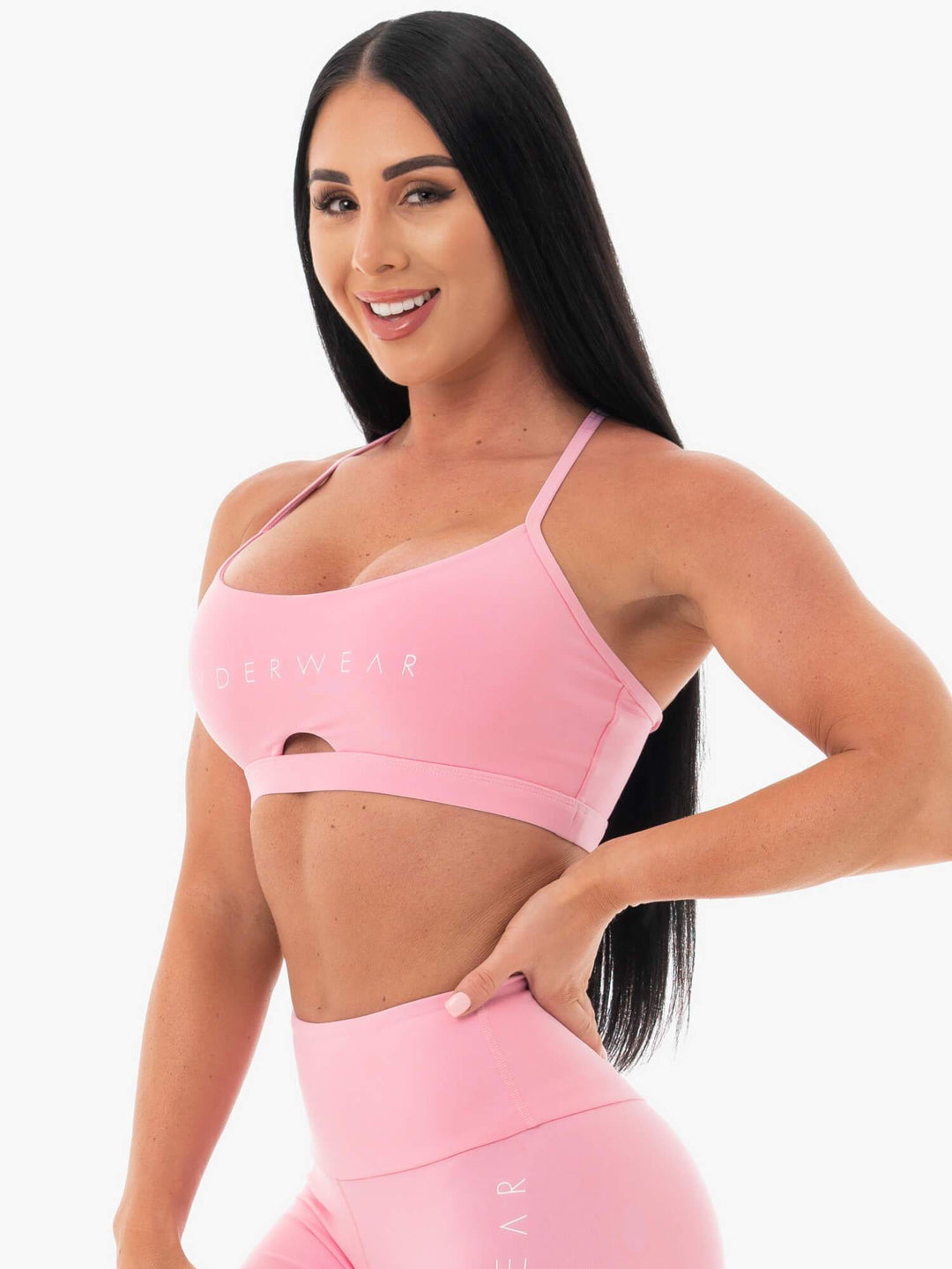 Staples Sports Bra - Pink Clothing Ryderwear 