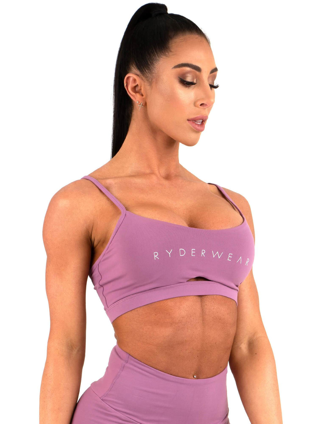 Staples Sports Bra - Purple Clothing Ryderwear 