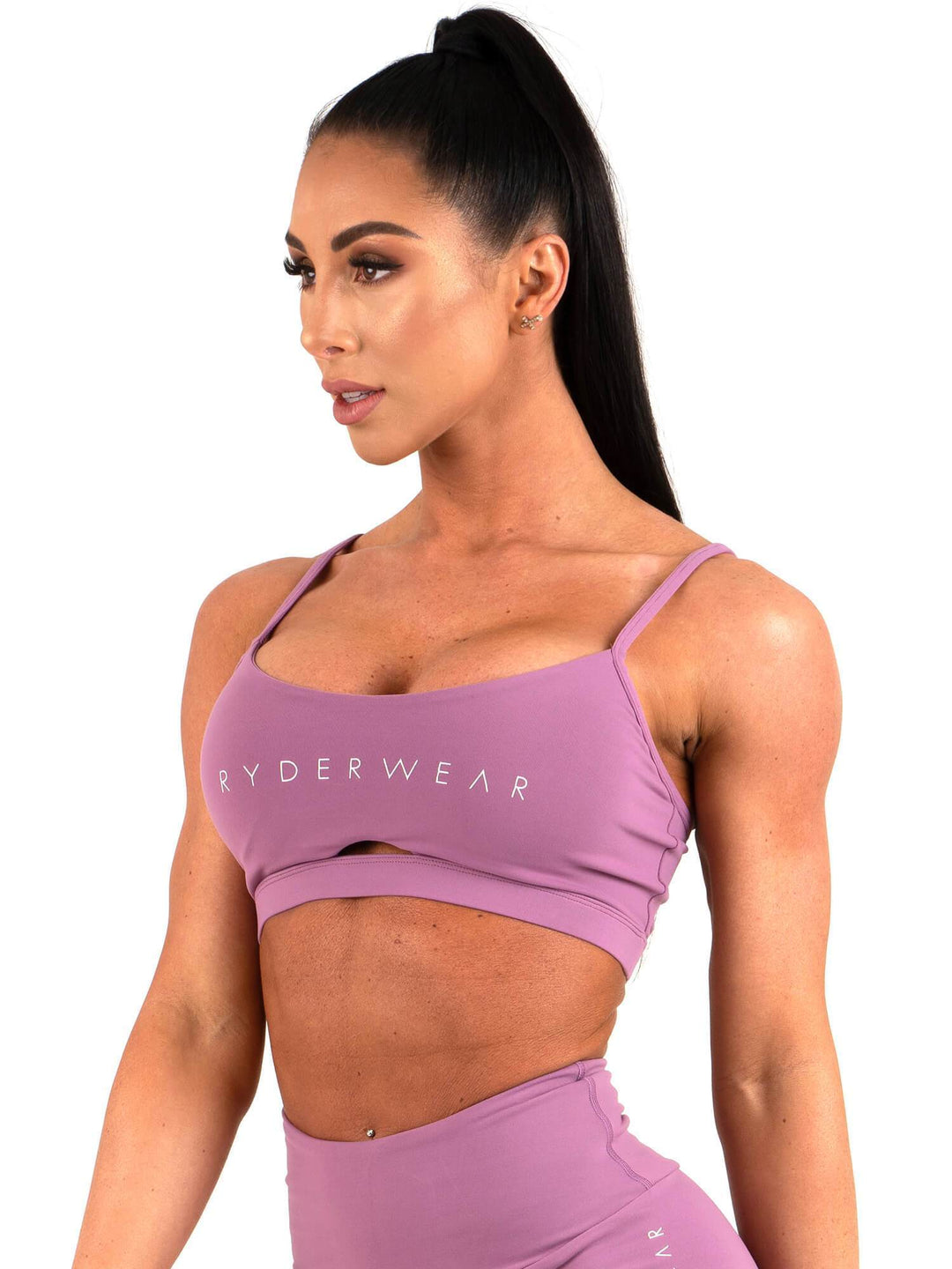 Staples Sports Bra - Purple Clothing Ryderwear 