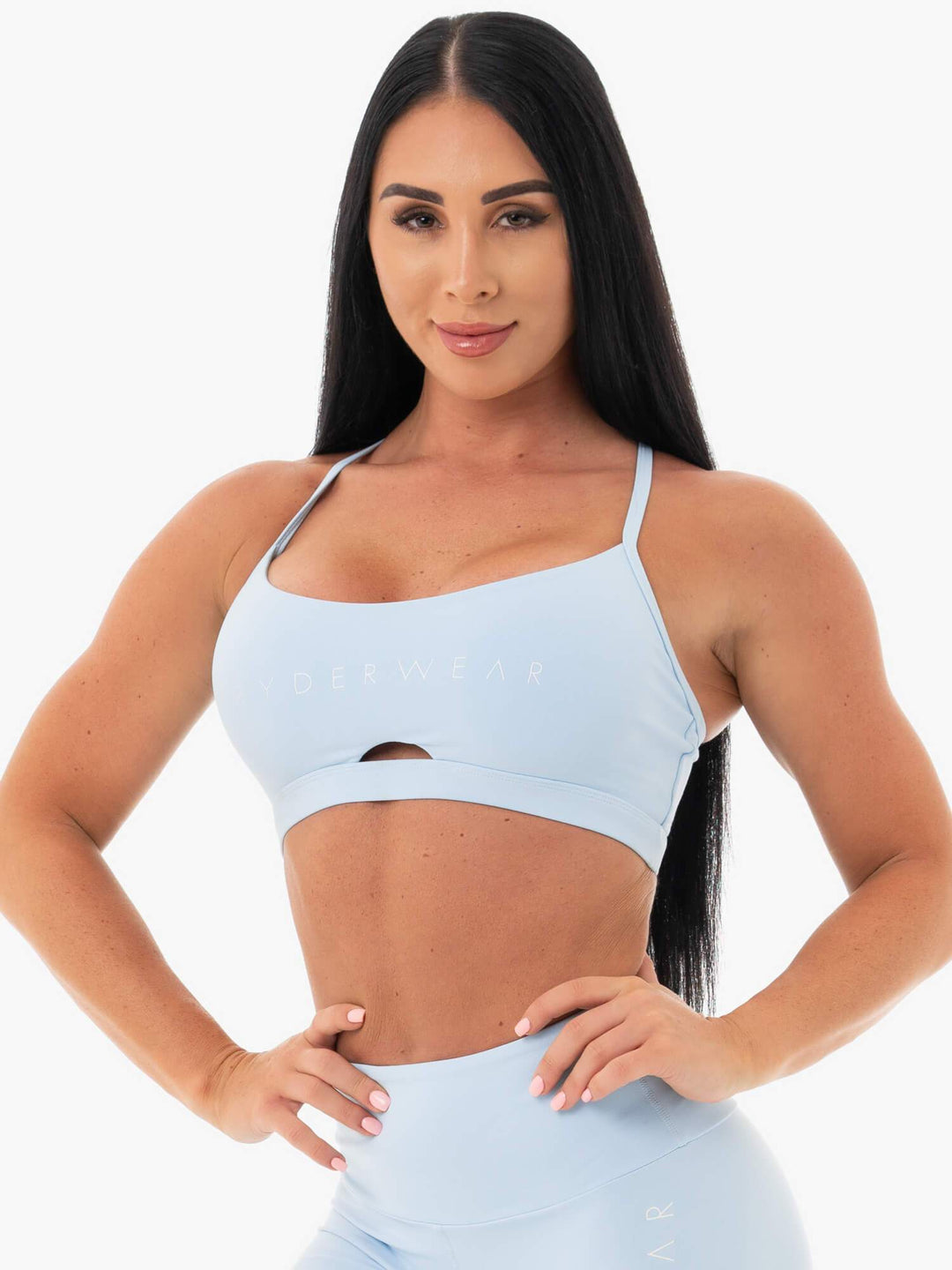 Staples Sports Bra - Sky Blue Clothing Ryderwear 