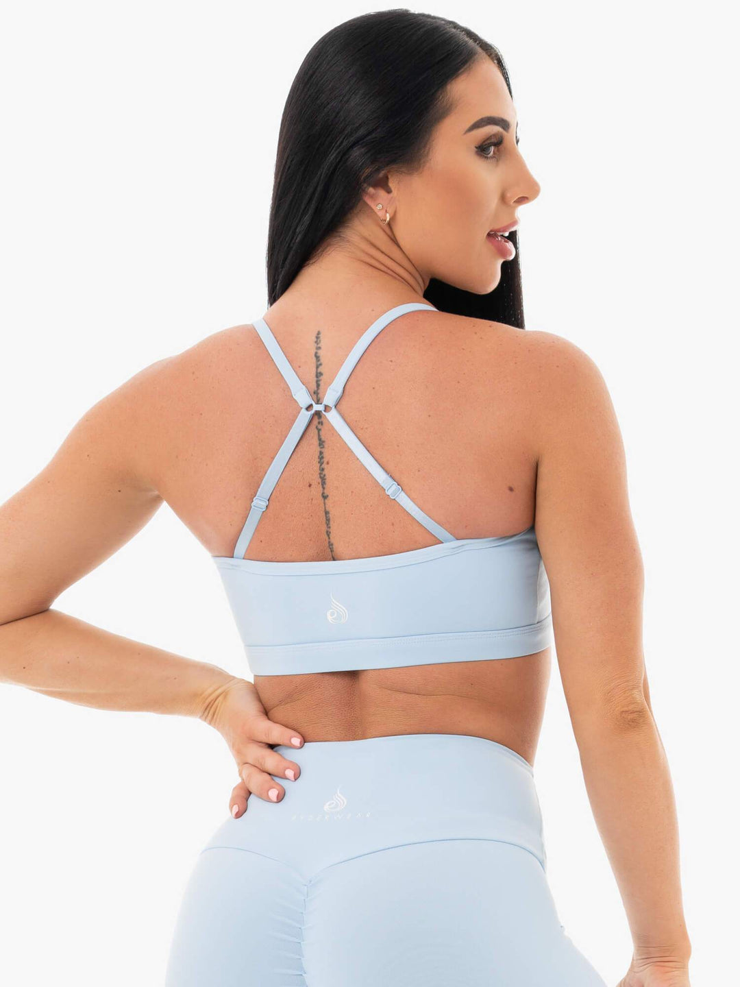 Staples Sports Bra - Sky Blue Clothing Ryderwear 