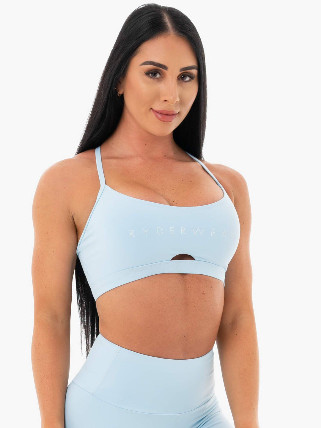 Staples Sports Bra - Sky Blue Clothing Ryderwear 