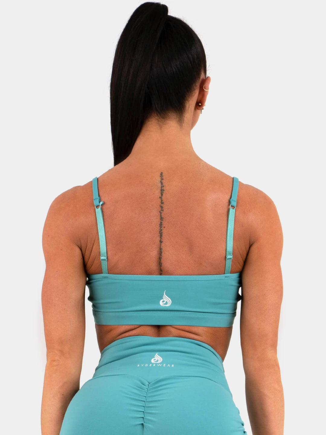 Staples Sports Bra - Teal Clothing Ryderwear 